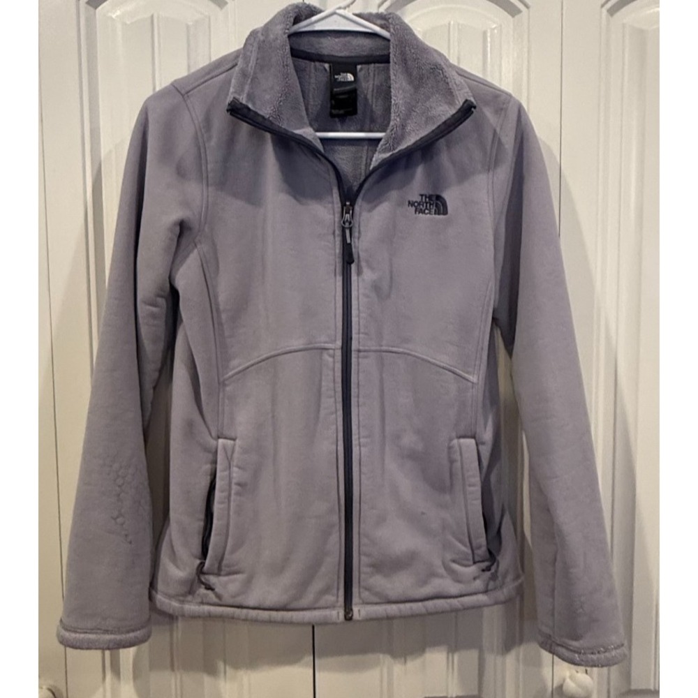 The North Face Womens Purple Lavender Fleece Jacket Full Zip Outdoor Cozy Size S